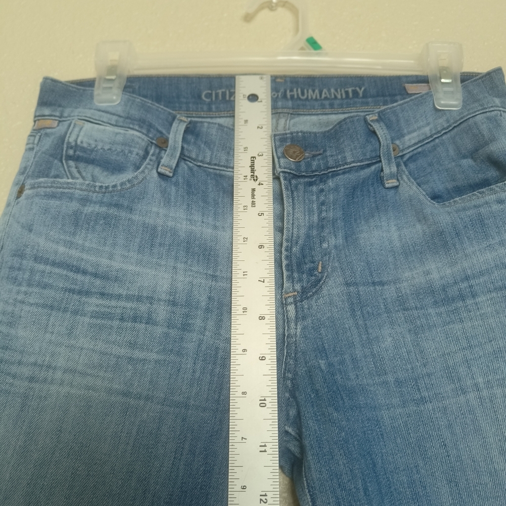 Citizens of Humanity By Jerome Dahan Straight Leg Cuffed Jean Size 27 Light Wash - Picture 4 of 14